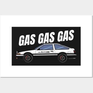 Gas Gas Gas { initial d ae86 } Posters and Art